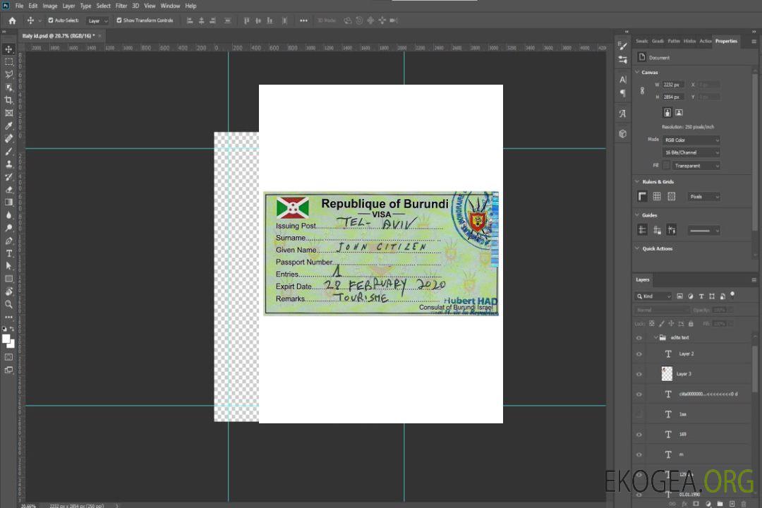 Visa BURUNDI template Visa BURUNDI template